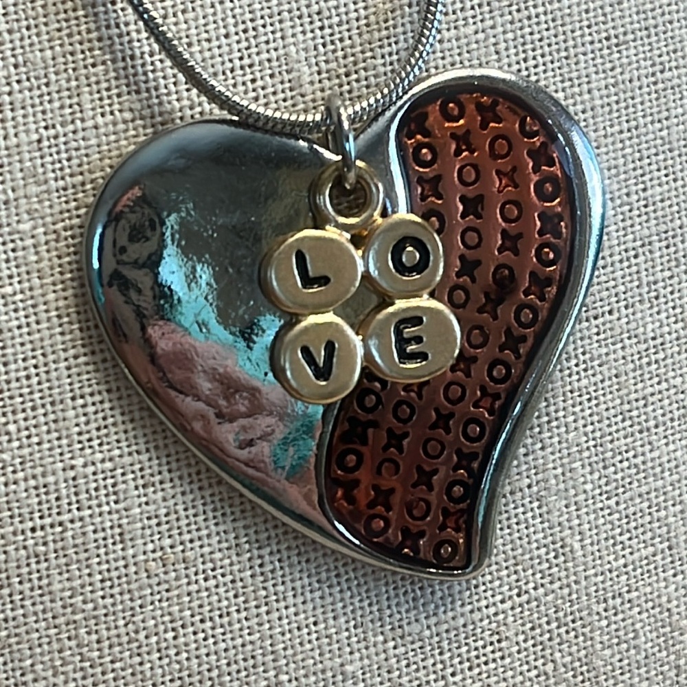 Christopher & Banks COXzO Love Necklace on Silver Chain